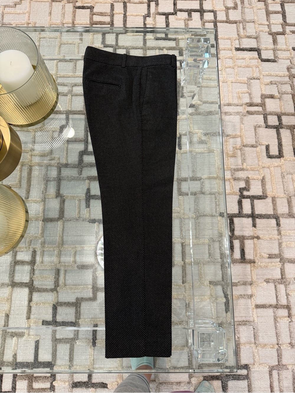 Women’s Black polka dot Dress Pants - Classic Tailored Fit